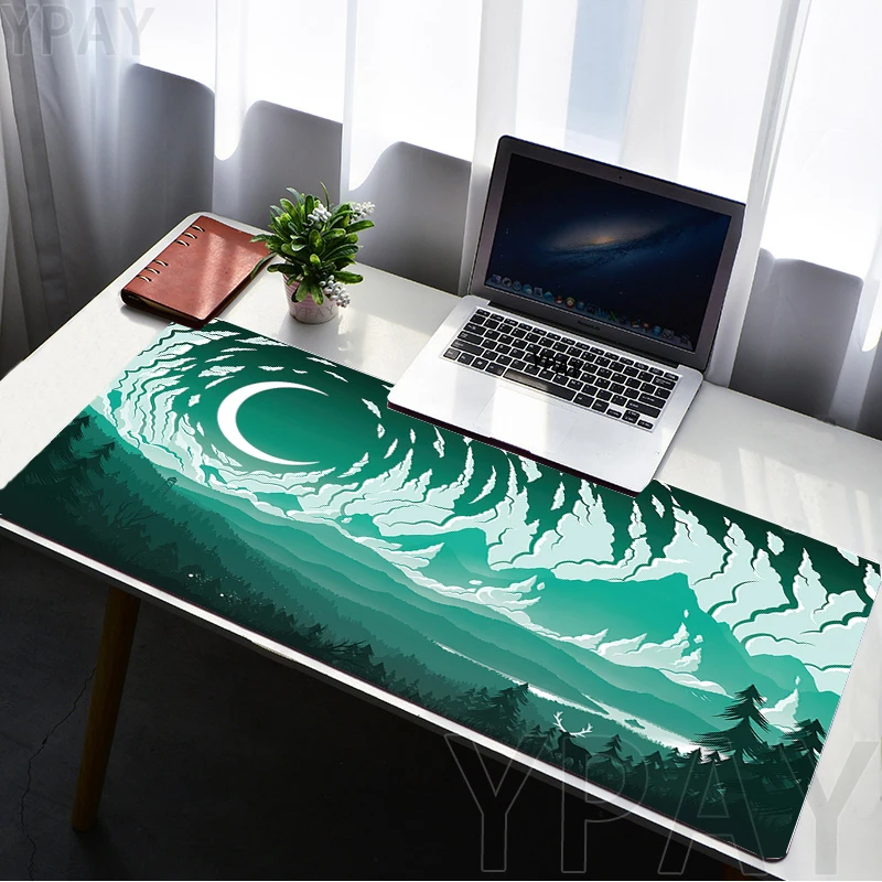 

Large Mouse Pad Anime Landscape Big Computer Mousepads Gaming Mousepad 100x50cm Keyboard Mat Gamer Mouse Pads Desk Mats