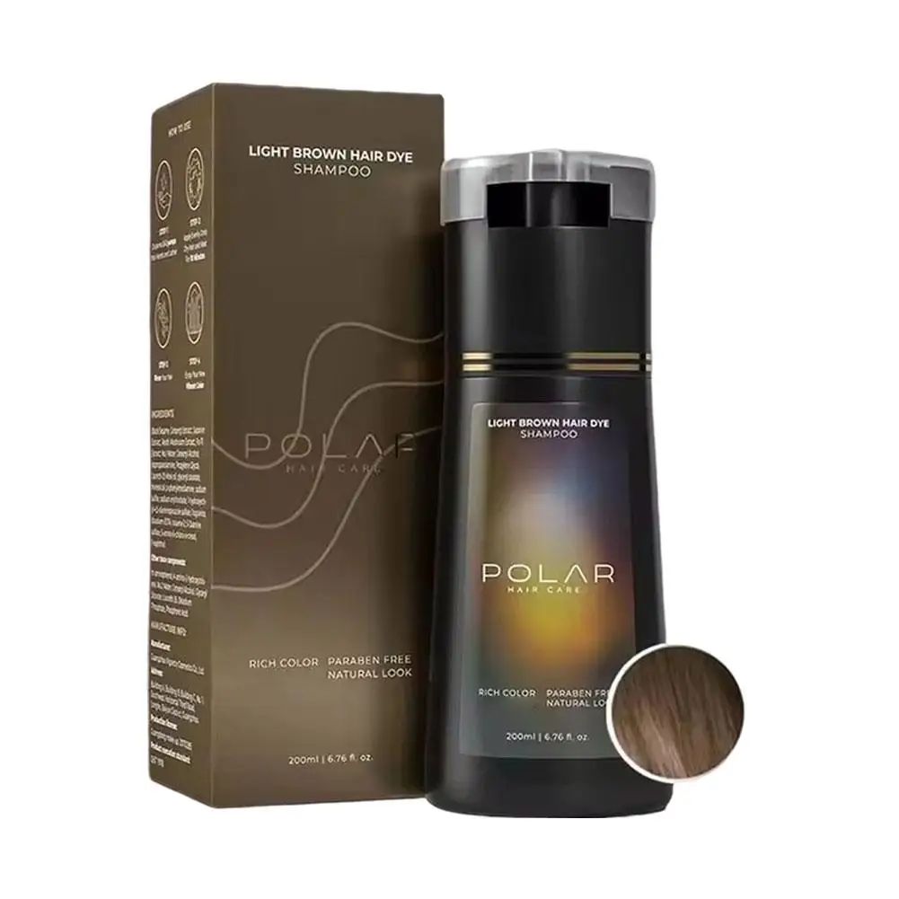 Semi-permanentes Haarfärbeshampoo mit natürlicher Formel zur Grauhaarabdeckung für Frauen und Männer in verschiedenen Farben: Schwarz, Braun, Lila. – Detail 2
