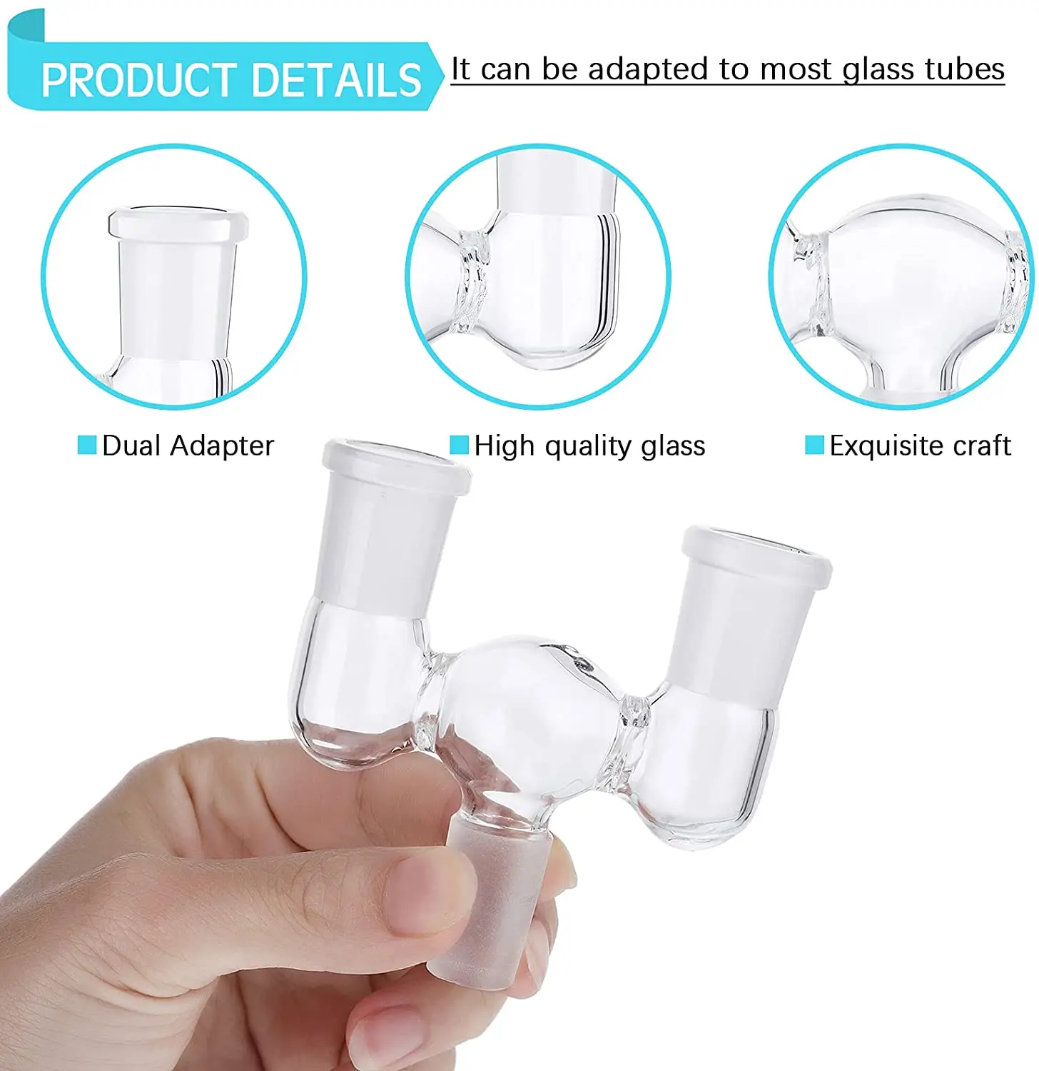 

Glass Connecting Double Adapter