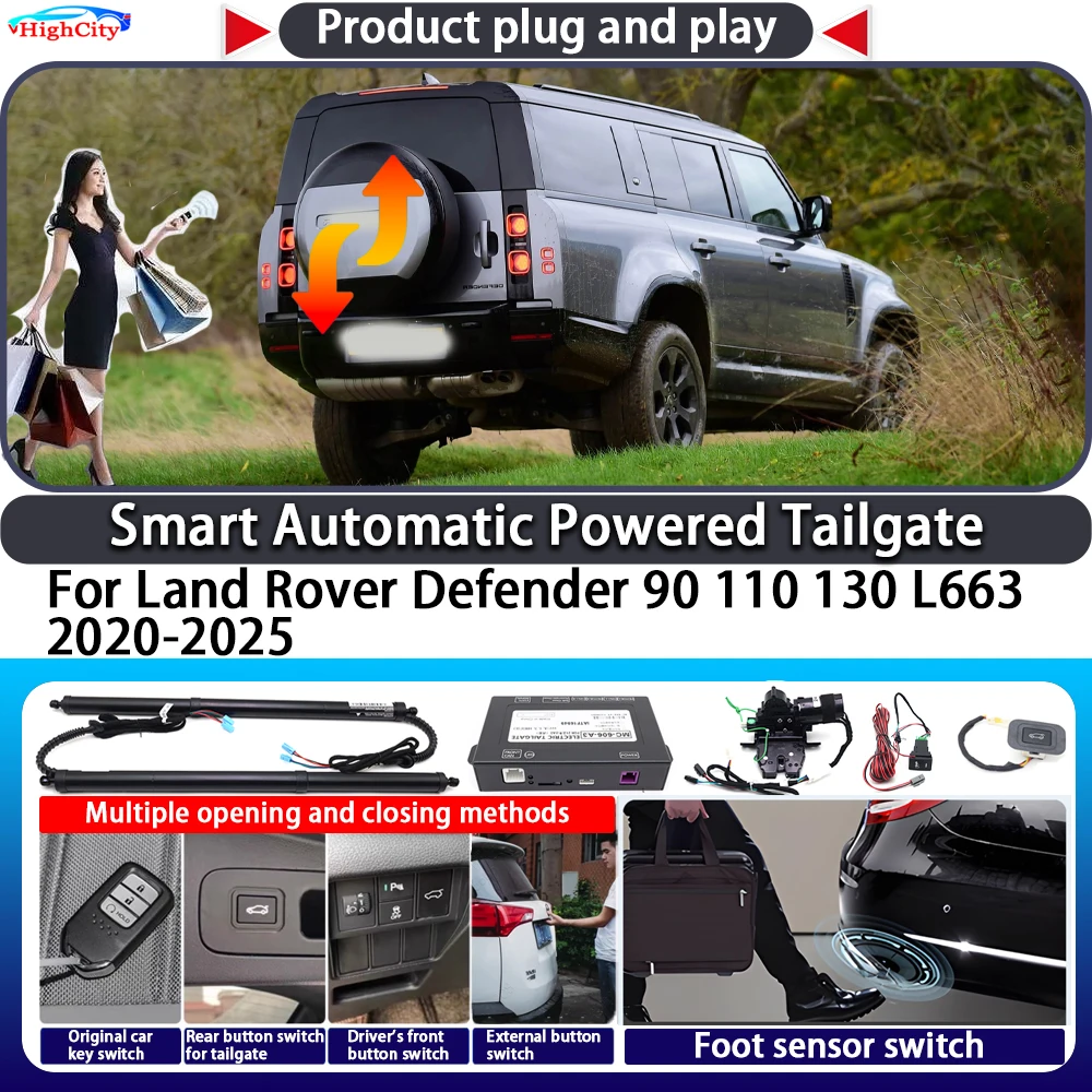 

For Land Rover Defender 90 110 130 L663 2020-2025 Smart Automatic Powered Tailgate Key Control Trunk Close Kit Power Tailgate
