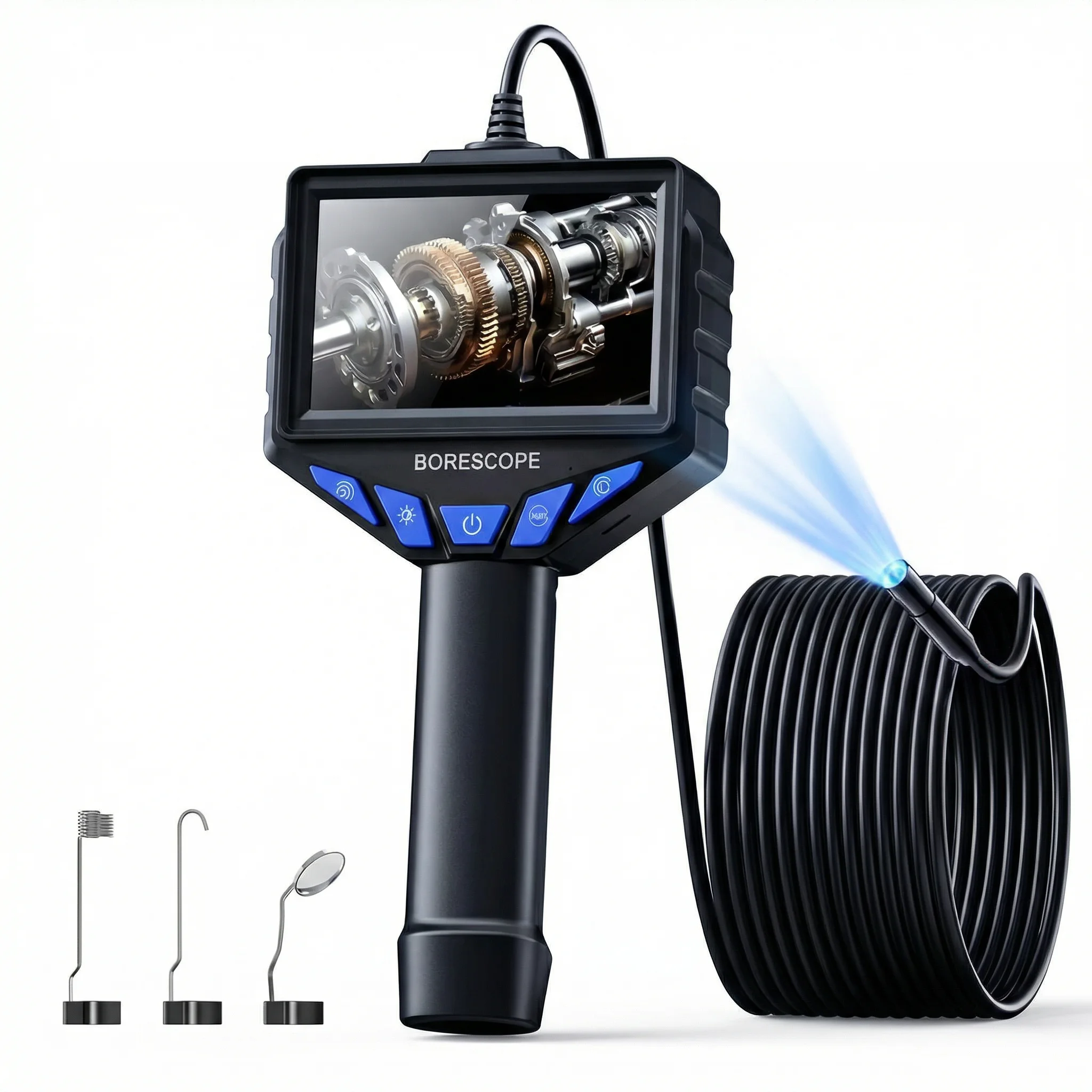 1080P HD Industrial Endoscope Camera with 4.3
