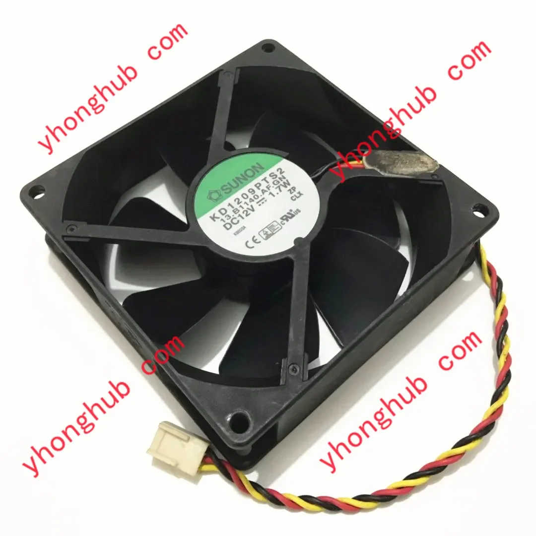 SUNON KD1209PTS2 13.B1140.AF.GN DC 12V 1.7W 3-wire 90x90x25mm Server Cooling Fan