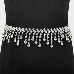 Belly Dance Waist Chain Tassel Little Raindrop Diamond Chain Rhinestone Dance Practice Fashion Daily Skirt Chain