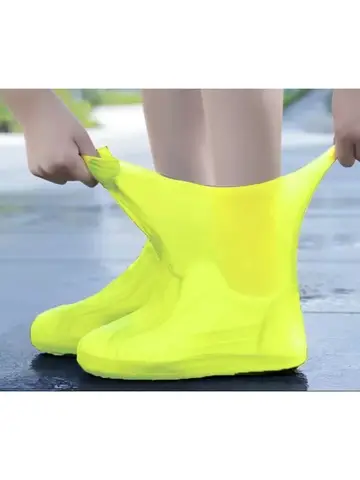 1 par de cubiertas de silicona impermeables para zapatos, botas de lluvia de goma resistentes a los labios, accesorios para zapatos para días lluviosos al aire libre