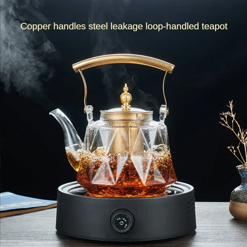 Glass Beam Pot Flower Tea Heat Resistant Teapot With Strainer Infuser to Boil Water Kettle Gaiwan