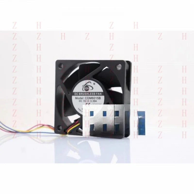 XXZ ل 1 قطعة FZN CDM6015B DC5V 0.35A 6 سنتيمتر 4-سلك المزدوج الكرة مروحة التبريد #2