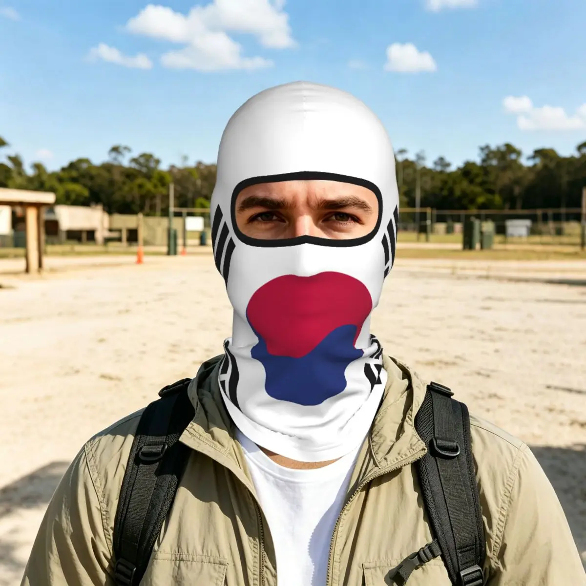 韓国南旗バラクラバ通気性オートバイ冬暖かいフルカバーキャップネック防風防塵サイクリングキャップ