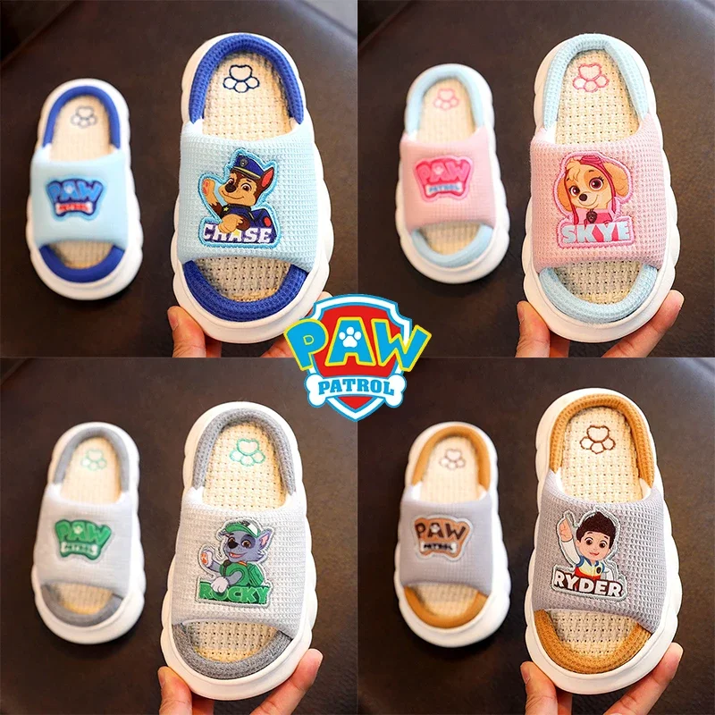 Paw Patrol Skye Chase bambini Casual pantofole da casa per interni pantofole morbide primavera autunno ragazza ragazzo infradito pantofole in lino