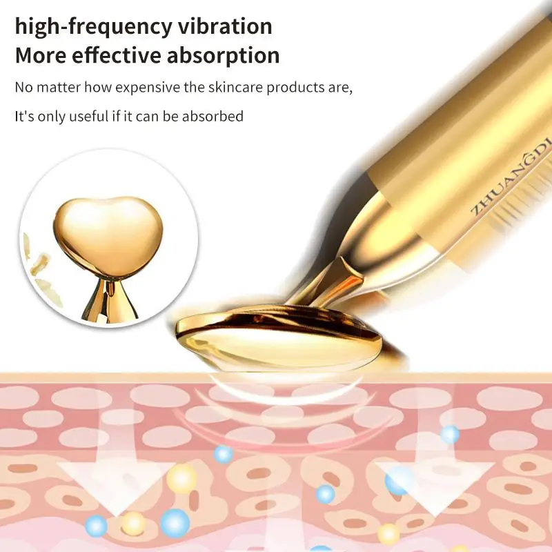 New-1Pc Electric Facial Beauty Devices Face Lifting Anti Wrinkle Facial Eye Massage With Face Cream Introducer Skin Rejuvenation