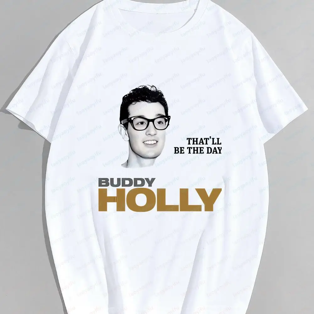 Buddy Holly - New Style Casual Fashionable Fun Crazy Cool Unisex Classic T-shirt Suitable for Both Men and Women