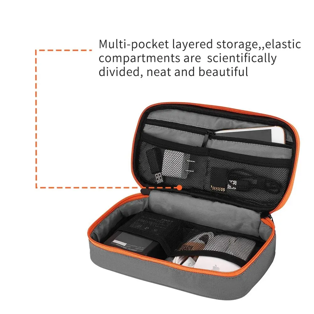 Electronic Organizer, Travel Universal Accessories Storage Bag, Portable for Hard Drives, Cables,power Bank,iPad, Charger, Phone