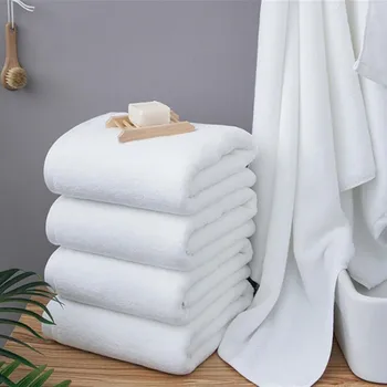 초대형 순면 목욕 수건, 고흡수성 흰색 목욕 수건, 다기능 수건, 호텔 미용실 면 목욕 수건