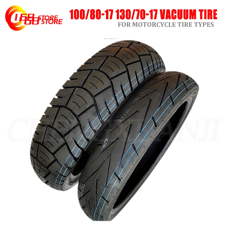 Tubeless is suitable for motorcycle tires 100/80-17 front wheel  130-70-17 rear wheels