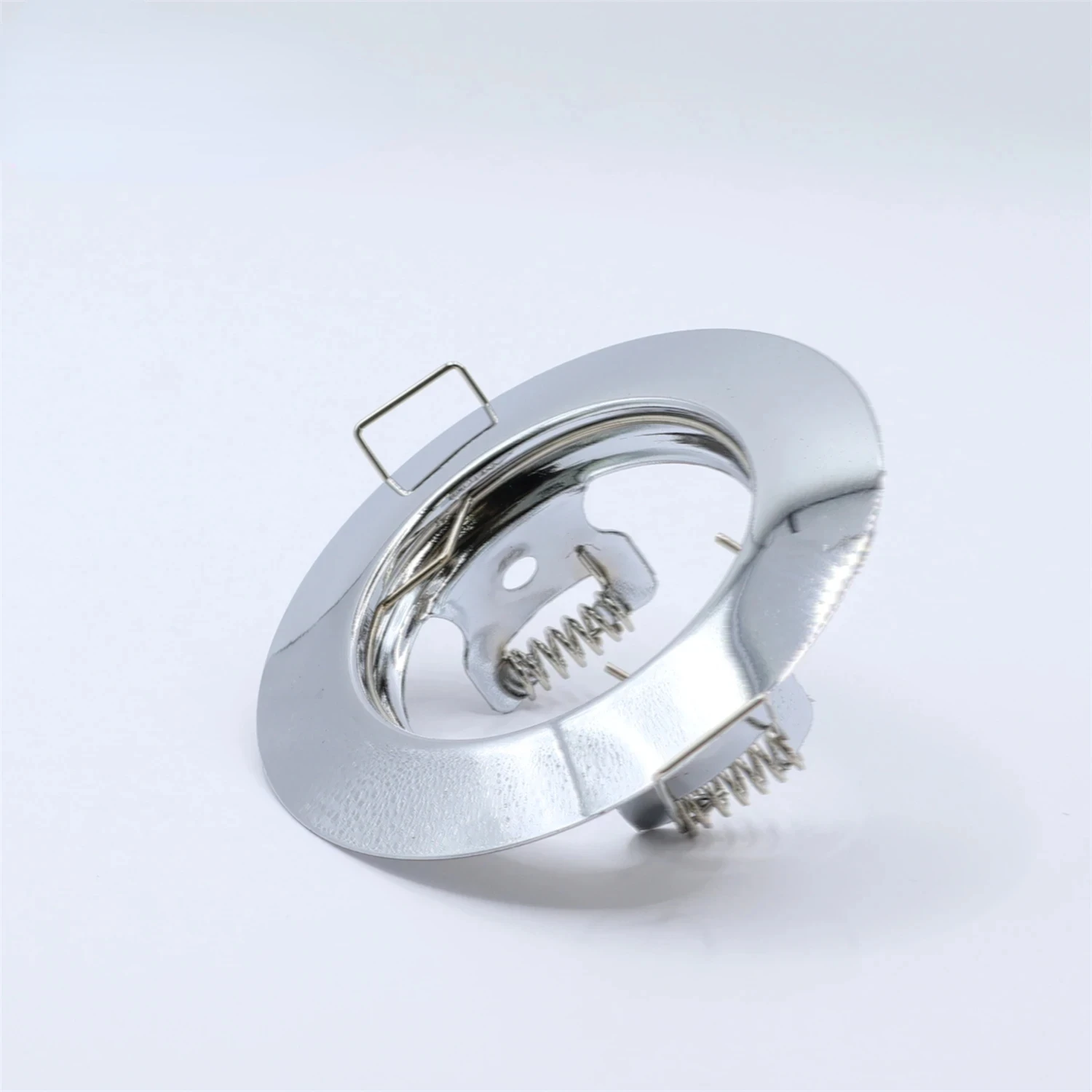 Zinc Alloy Round Chrome Color Cut Out 60mm LED Eyeball Recessed Ceiling Down Light Fixture Spotlight Fitting Frame
