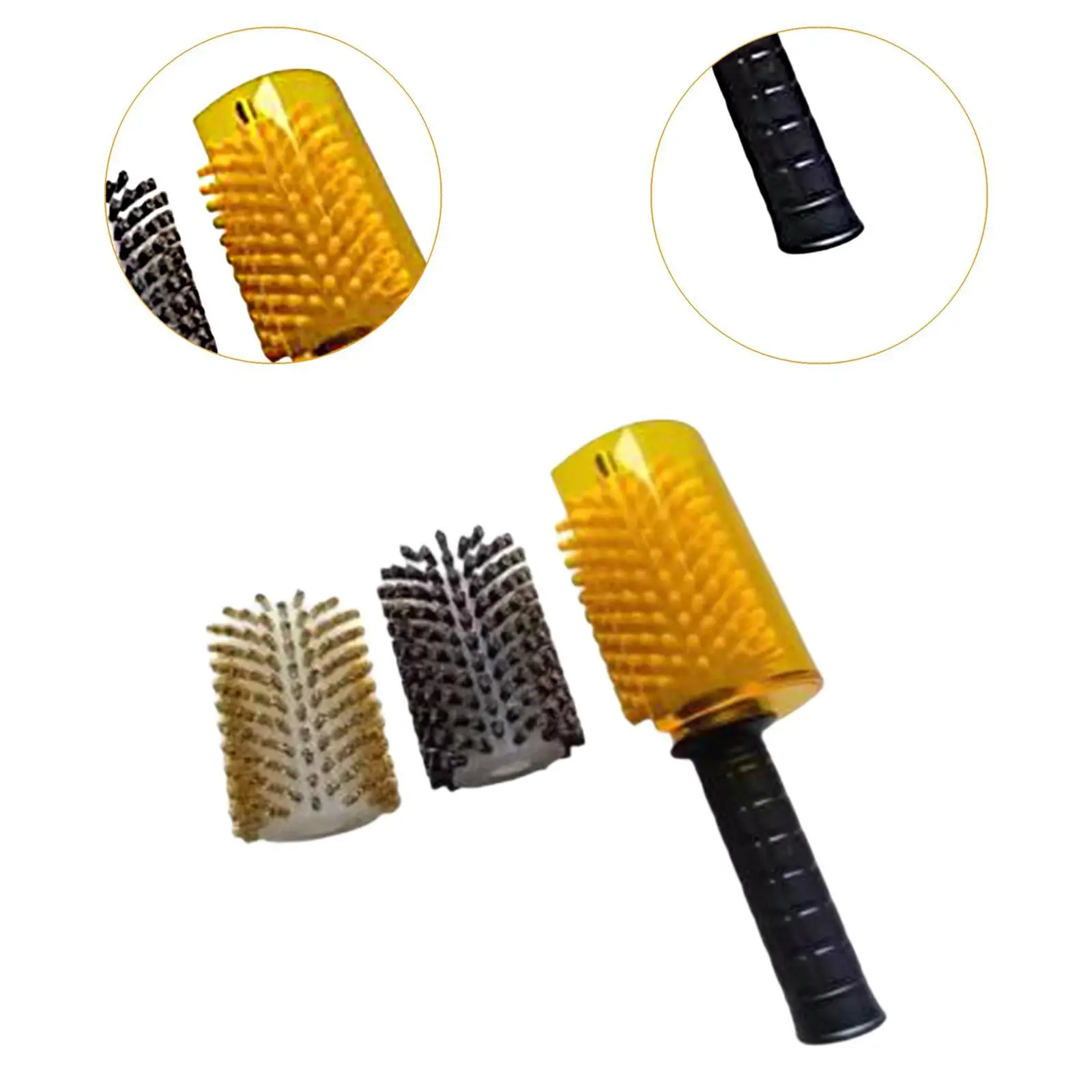 مجموعة فرشاة التزلج مع غطاء مقبض المحور فرشاة دوارة احترافية من النايلون والنحاس وشعر الخيل مجموعة فرشاة شمع على الجليد #5