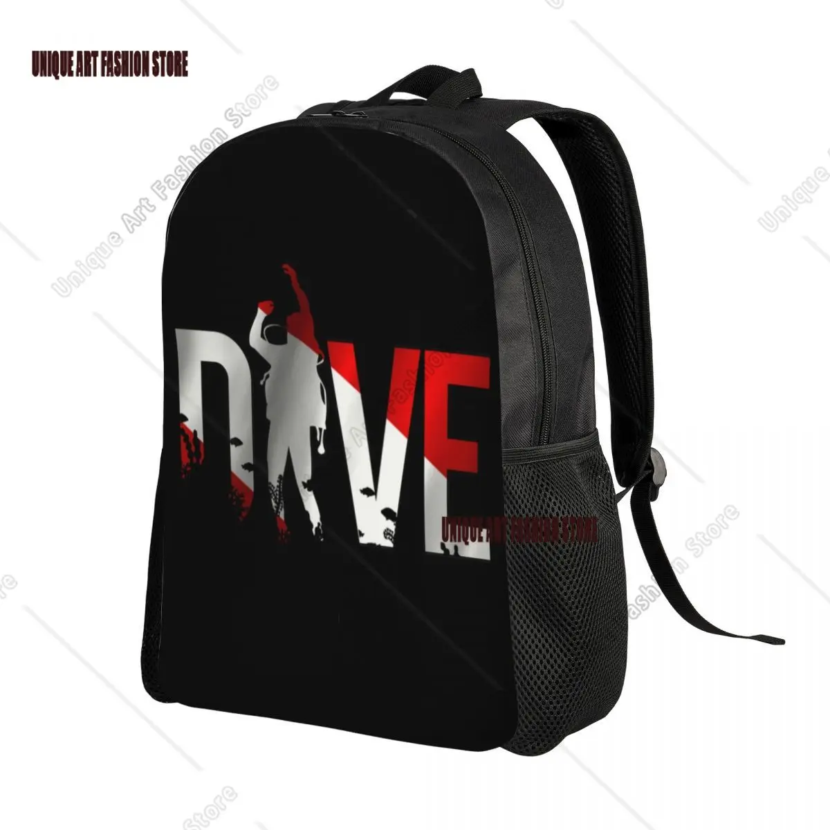 Scuba Diving And Snorkelling Sports Travel Backpack School Laptop Bookbag DIVE Scuba Diver College Student Daypack Bags