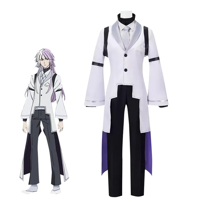 Anime Bungou Stray Dogs 4th season Sigma Cosplay Costume Uniform Suit with Tie Halloween Christmas Party Outfit for Men Women