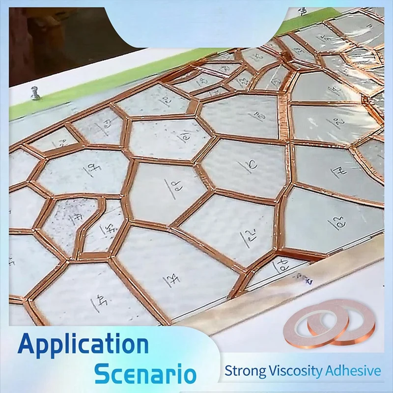 Koperfolie Tape Met Hete Rug Voor Glas In Lood (2 Rollen)