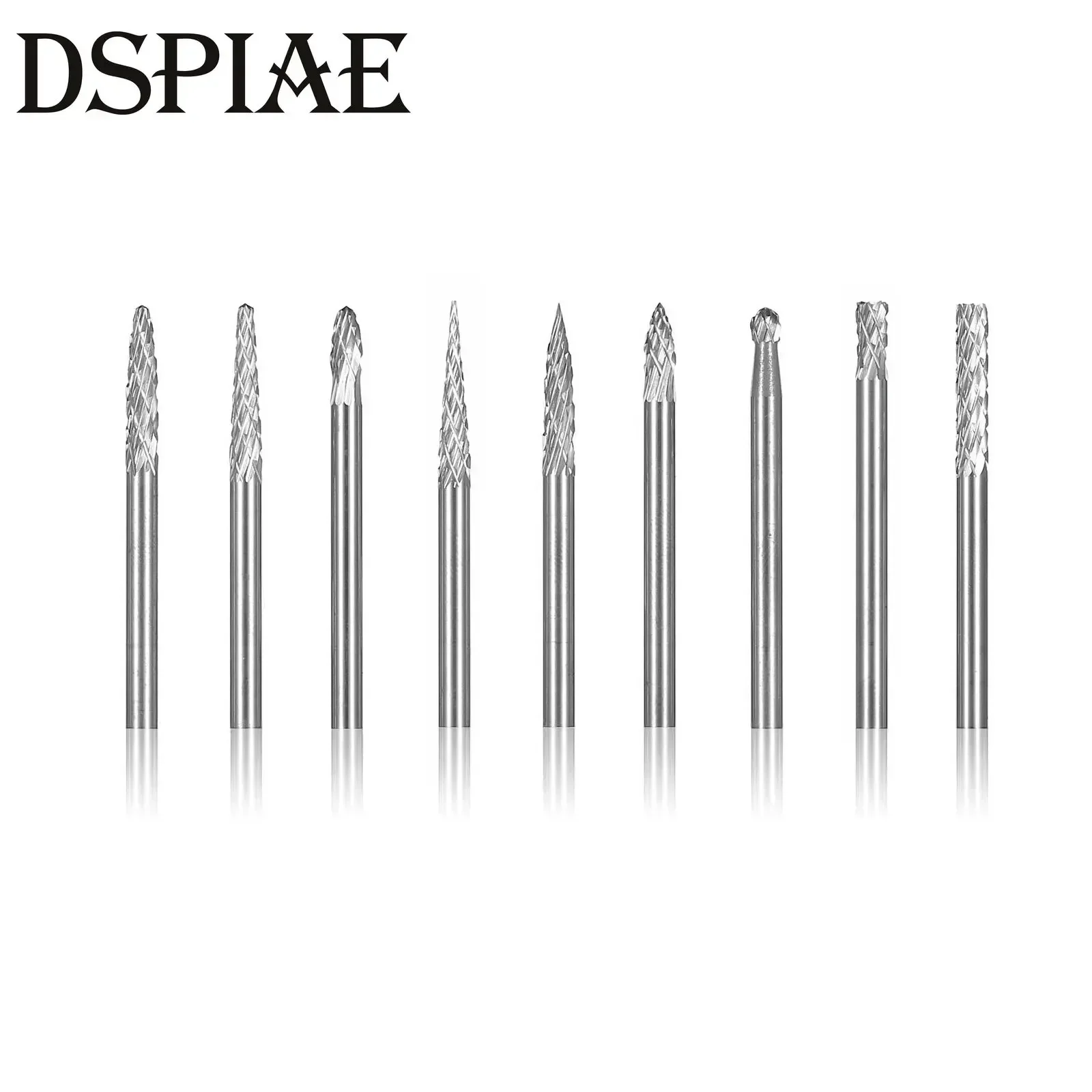 DSPIAE CH-001 CH-002 CH-003 Tungsten Steel Grinding Head 3PCS/set Sliver