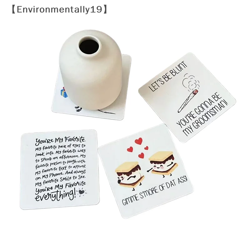 You're My Favorite Printed Coaster,Reusable Wooden Cups Mat,Drink Holder Heat-resistant,Valentines Gifts, Tableware