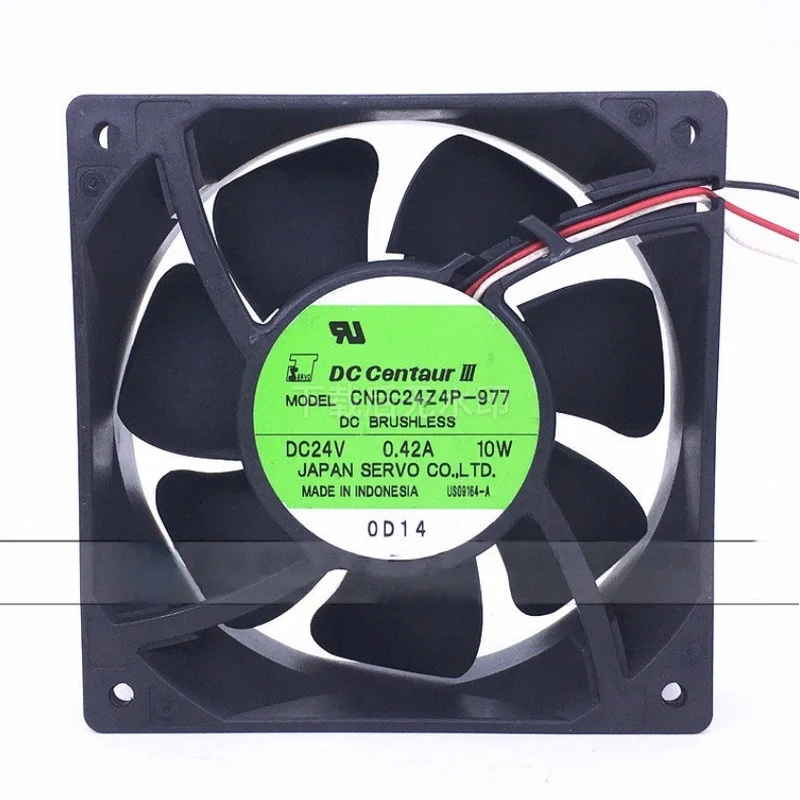 HJY 1 piece CNDC24Z4P-977 DC24V 0.42A 10W 12CM 3-wire cooling fan 12038