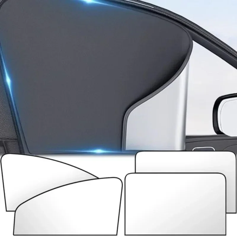 Nova Capa Magnética para Sombrinha de Carro, Proteção UV de Verão, Cortina de Janela Lateral Traseira, Capa Protetora Solar de Malha Preta, Acessórios Automotivos