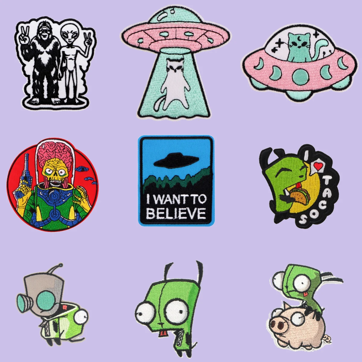 

Alien Cartoon Embroidered Patch for Clothing Jackets Thermoadhesive Patch DIY Iron on Patch Applique Sticker Accessories