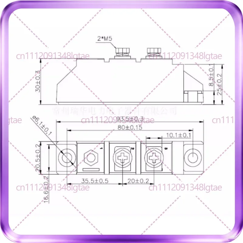 2pcs New For MD25A-1600V Photovoltaic Anti-Reverse Diode Module, Anti-Countercurrent, Freewheeling MD20A