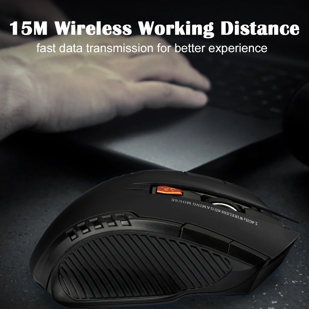 1PC/2PCS 2.4GHz Wireless Optical Mouse Gamer for PC Gaming Laptops New Game Wireless Mice with USB Receiver Drop Shipping