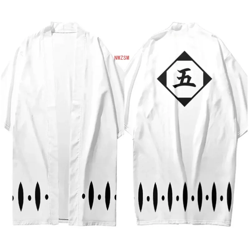 Disfraz de Cosplay de Anime Bleach Gotei 13 Kyoraku Shunsui para hombres, capa, bata, Roleplay, fantasía, Halloween, Carnaval, ropa para disfraz