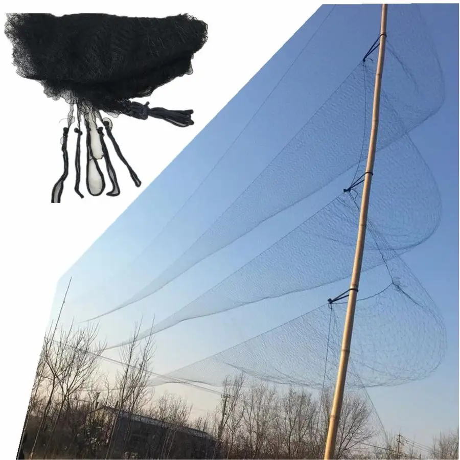 

Net Deep Pockets Nylon 110 2D 15mm Mesh Size Bird Netting,Invisible Net,Anti Wind System,Airport Bird Prevention 10x50 ft