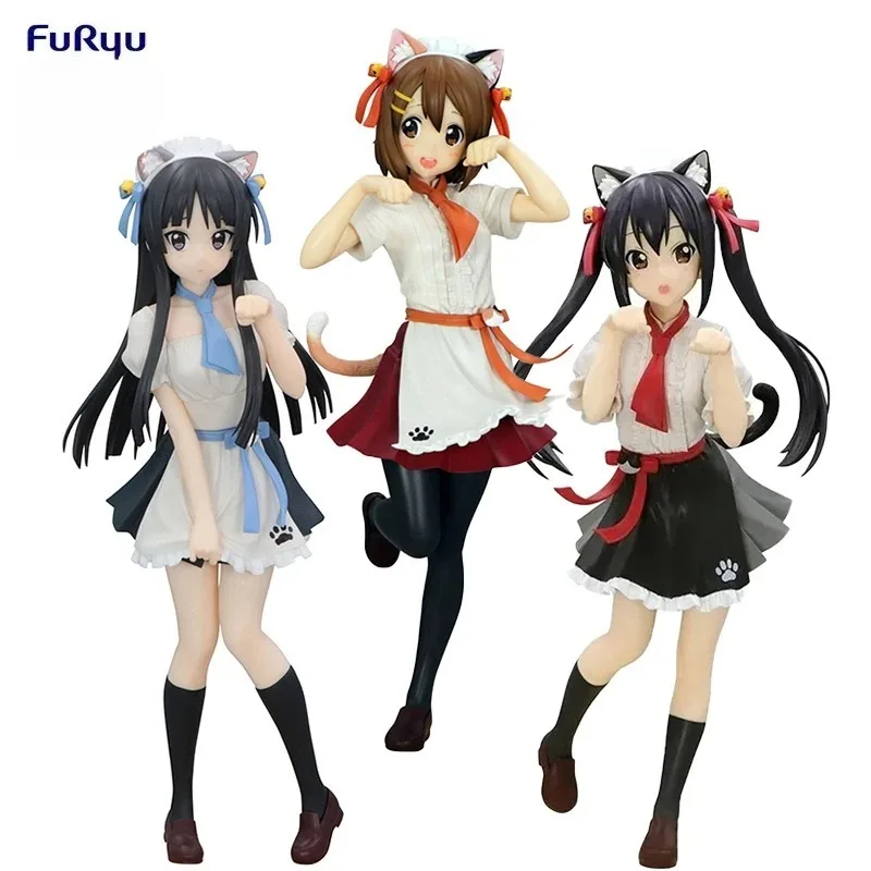 

FuRyu Trio-Try-iT K-ON! Akiyama Mio Hirasawa Yui Nakano Azus ~Cat Ear Ver.~ PVC 21 & 22CM Anime Action Figures Model Toy