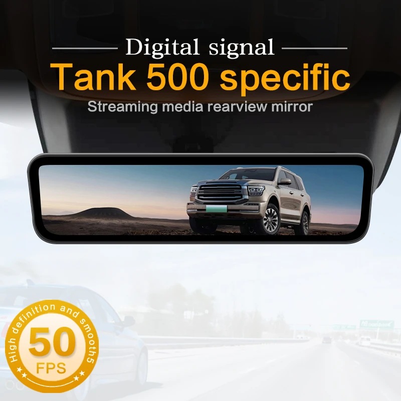 SINJET For Tank 500 High Definition Night Vision Camera Dash cam 9.2 inch Touch Screen Car Electronics Digital rearview mirror