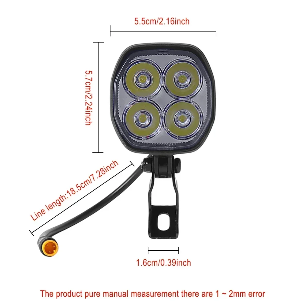 Wasserdichte LED-Frontscheinwerferlampe für Kukirin G2 Pro DB Frontlicht Elektroroller Ersatzteile – Detail 7