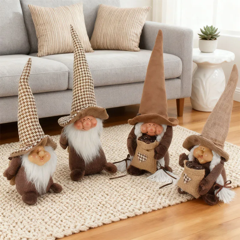 

Christmas Resin Face Dwarf Fabric Faceless Doll Elf Santa Claus Decoration Doll Bedroom Desk Office Decor Christmas Gift
