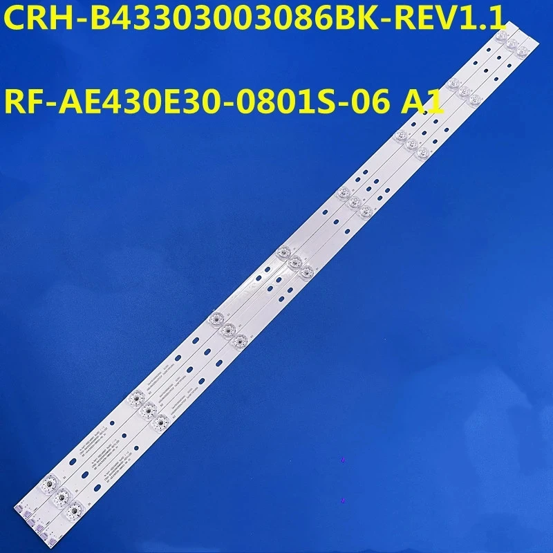 

5set LED Strip For CRH-B43303003086BK-REV1.1 RF-AE430AE30-0801S-06A1 LE43AL88E81 LE43AL88K20 LE43AL88K51E3 H43E07A LE43AL88E51