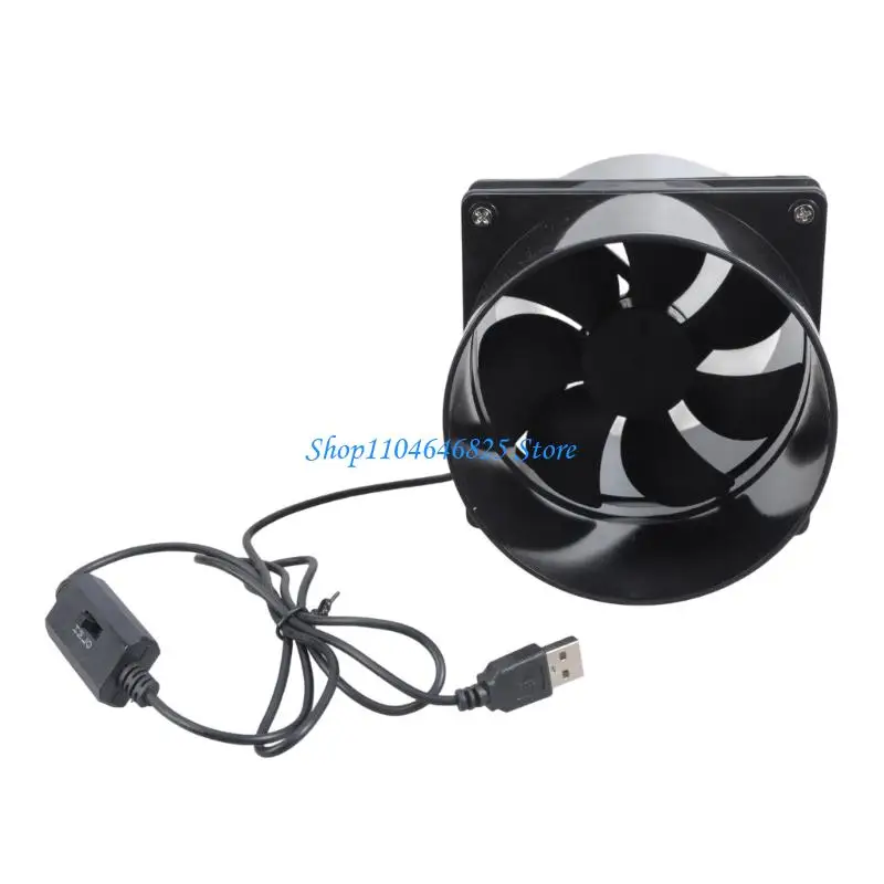 

1500RPM Energy Efficient 120mm USB Ventilation Fan 70CFM Airflows For Tent Workshop Greenhouse & Printer Applications