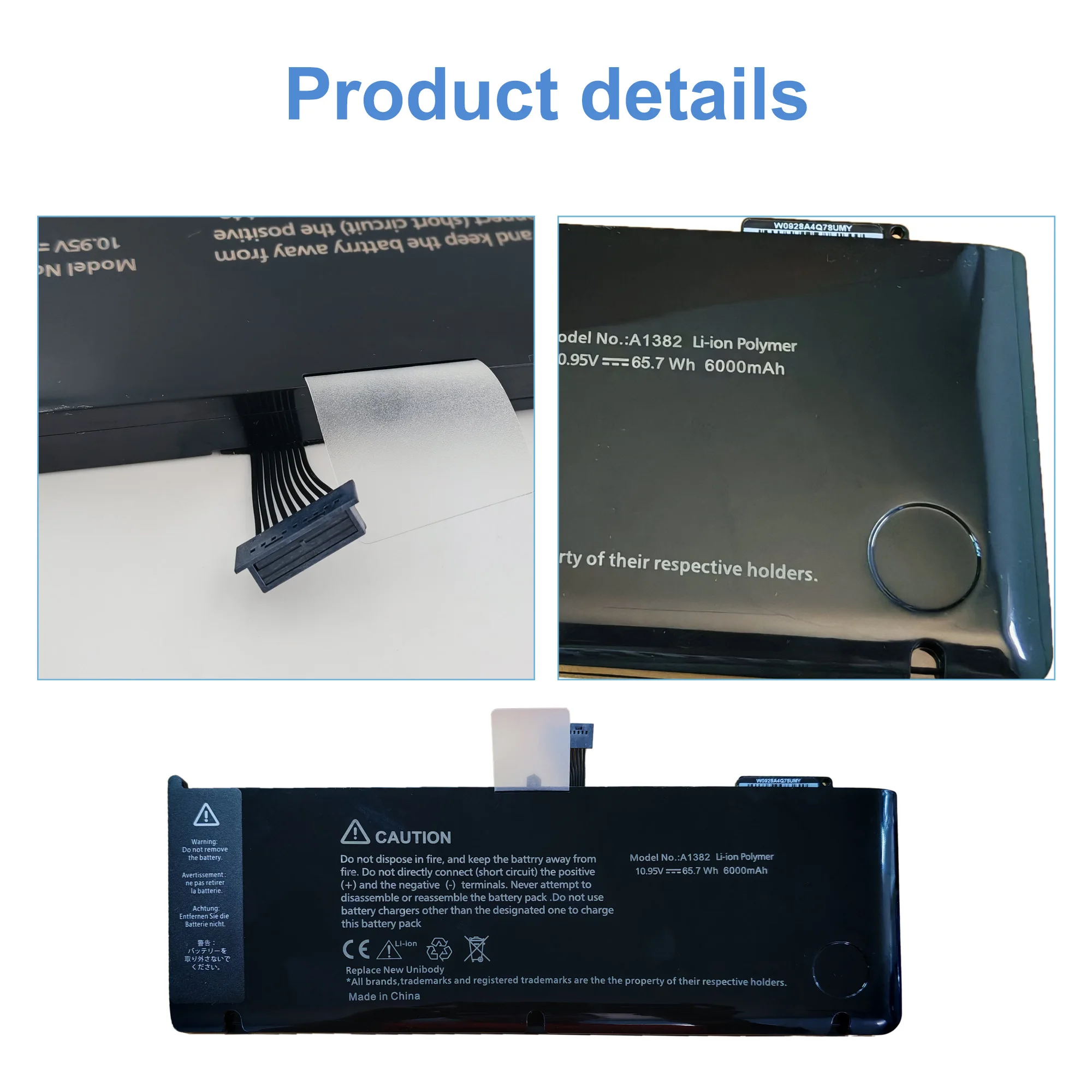 A1382 Laptop Battery For Apple Macbook Pro 15" A1286 2011 2012 Series, + free 2 pcs Screwdrivers
