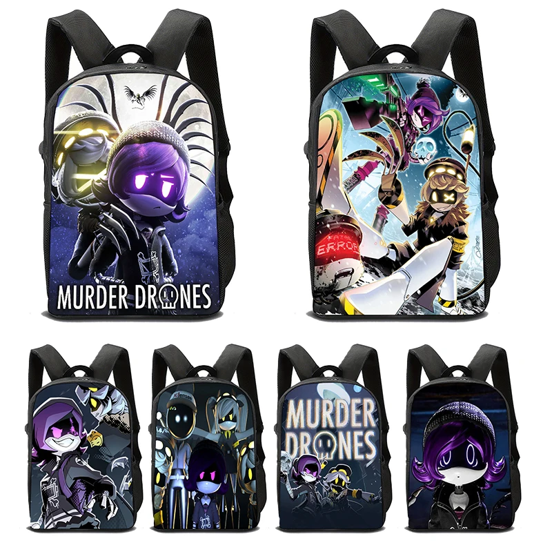 Drone Backpack - Murder Drones Student Schoolbag Anime Cartoon