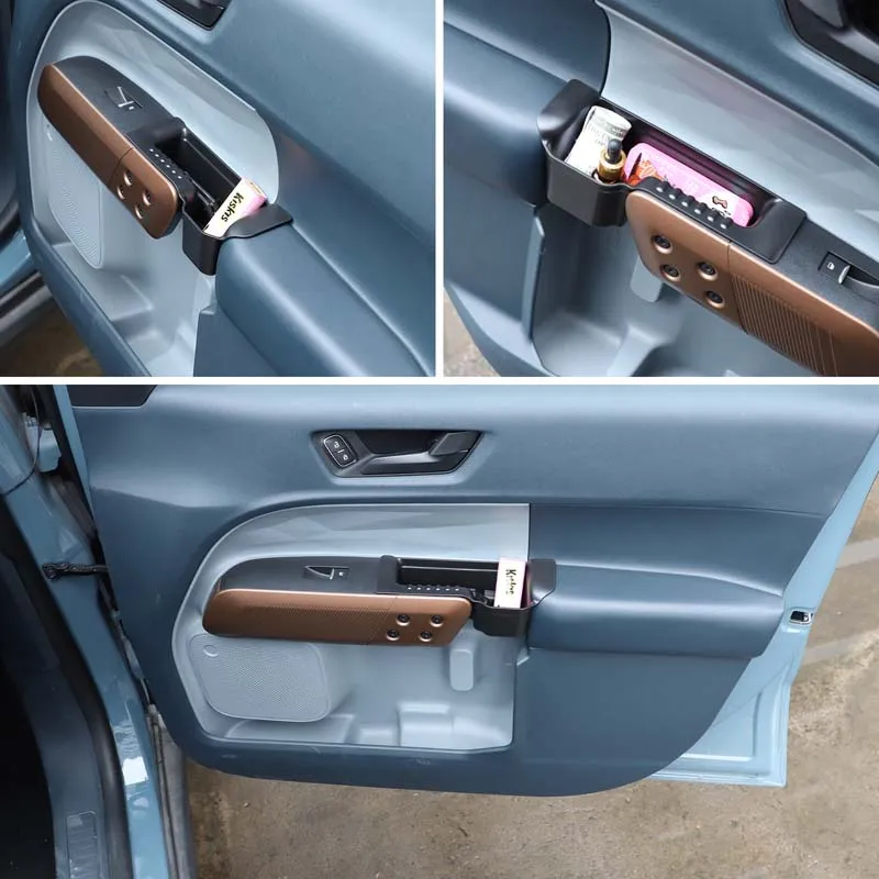 For Ford Maverick 2022-2025 Door Side Storage Box Front Rear Door Handle Tray Organizer Tidying Car Accessories