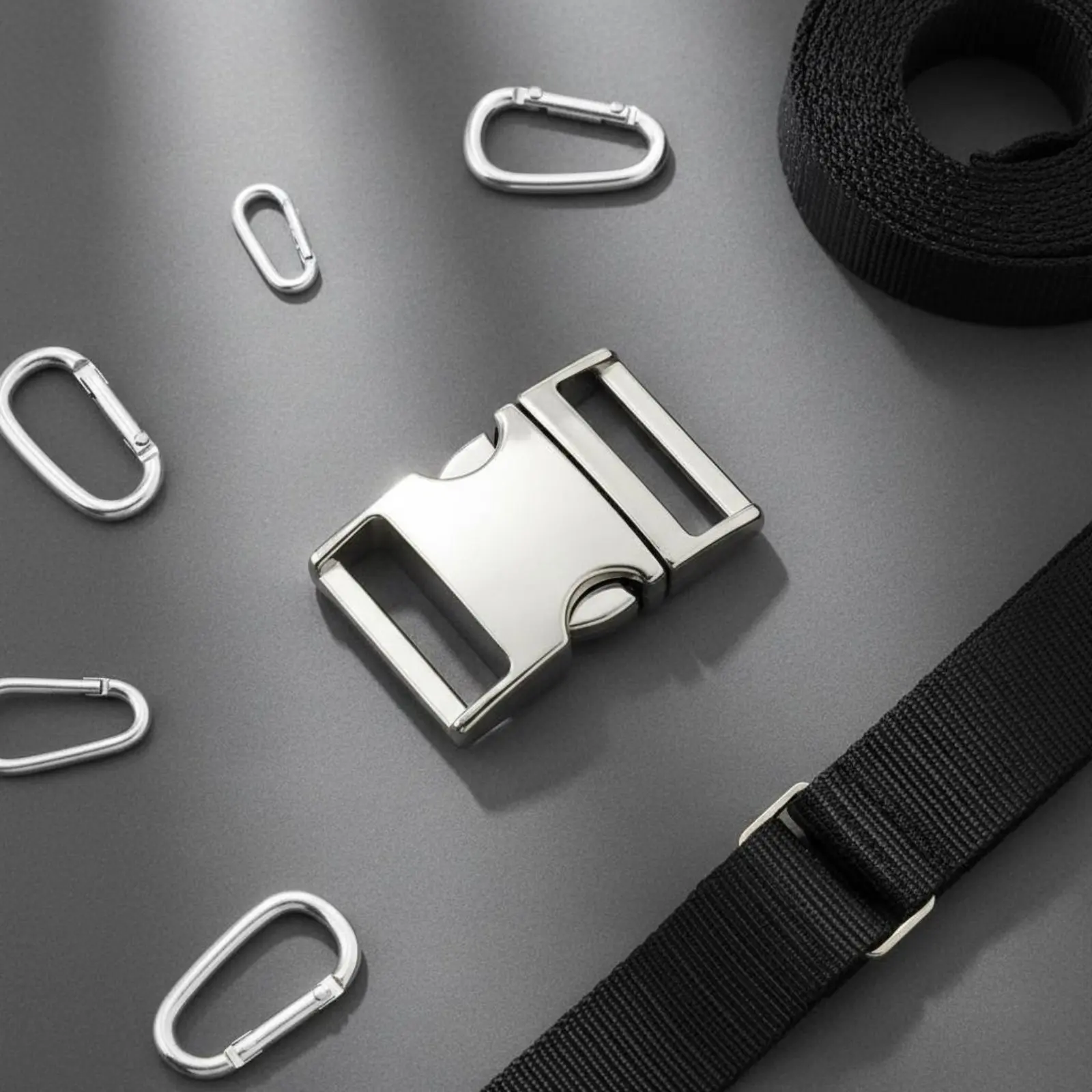 

Metal Side Release Buckle Versatile Alloy Strap Fastener Sturdy Duty Strapping Buckle Long-Lasting Sturdy Duty Strap Clasp