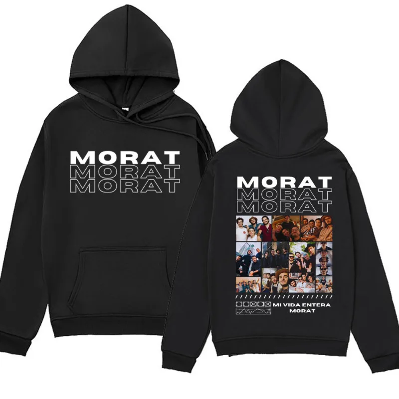 

Singer Morat Band Double Sided Print Hoodie Men Women Mi Vida Entera New in Sweatshirts Hip Hop Oversized Hoodies Pullover Male