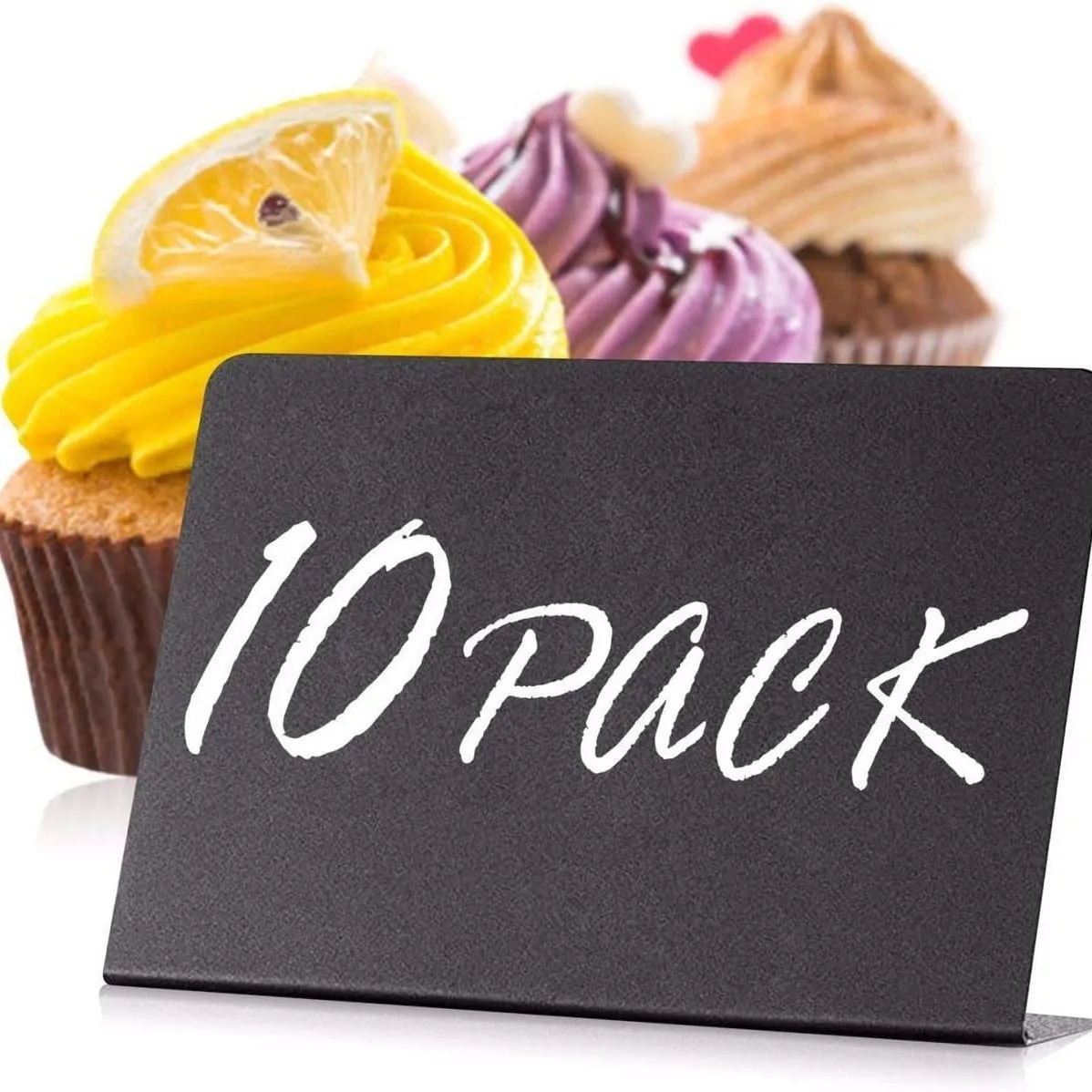 Preto apagável pequeno quadro negro dupla face, cartão de mesa preço placa de mensagem mini placa de exibição de mesa, ser usado para festa