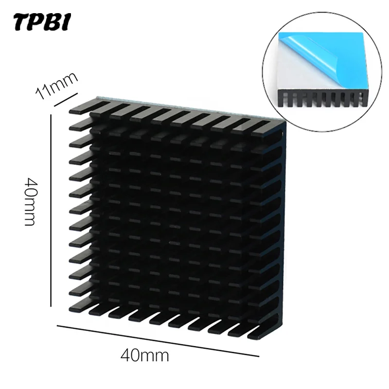 3D Printer Parts Heatsink Aluminum Cooling Heat Sink Radiator Heat Dissipation for Nema17 42 Stepper Motor 40x40x11mm