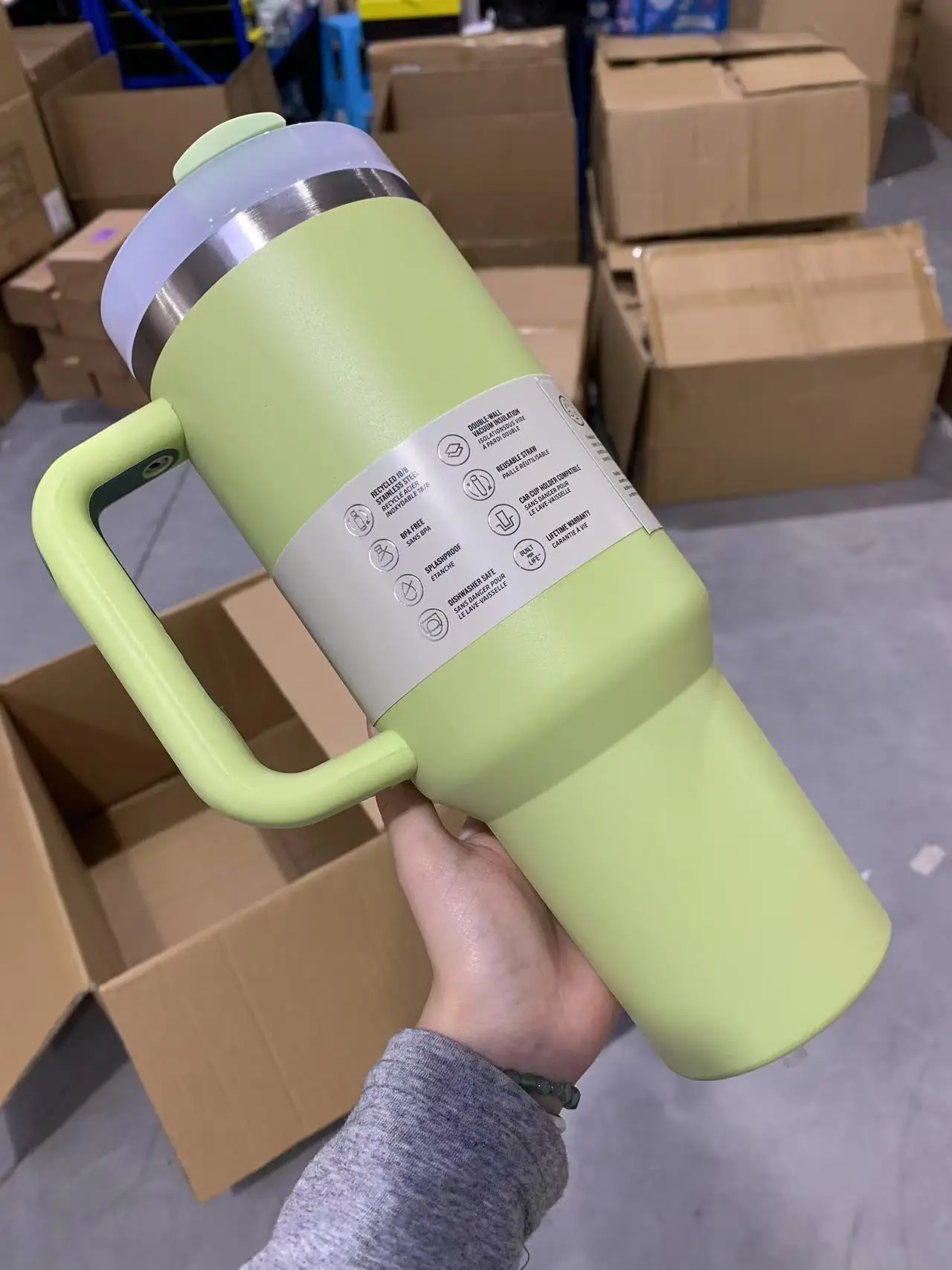 

Hot-selling high-grade stainless steel car-handled vacuum insulated tumbler, 40 ounces