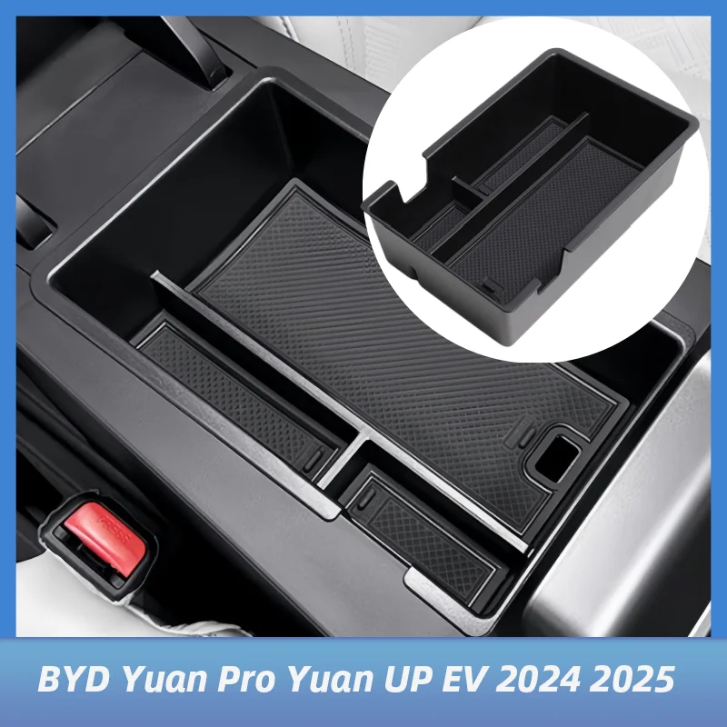 

Car Center Armrest Storage Box Container Glove Tray For BYD Yuan Pro Yuan UP EV 2024 2025 Organizer Case Car Interior Accessory
