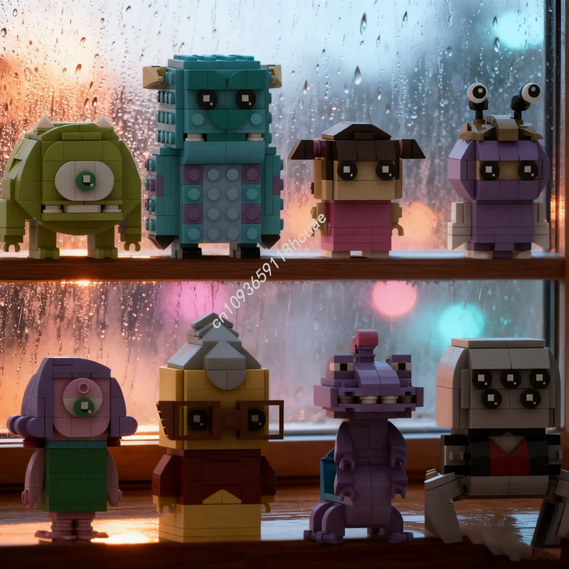 

980 шт. MOC Monsters Inc Brickheadz Bundle Модель Строительные блоки Архитектура Сборка Рождественский подарок DIY игрушки Кирпич День рождения