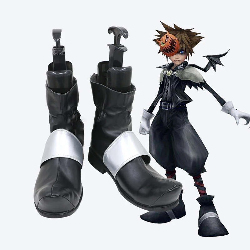 Kingdom Hearts III Vampire Sora Shoes Halloween Game Cosplay Pu Lenther Boots