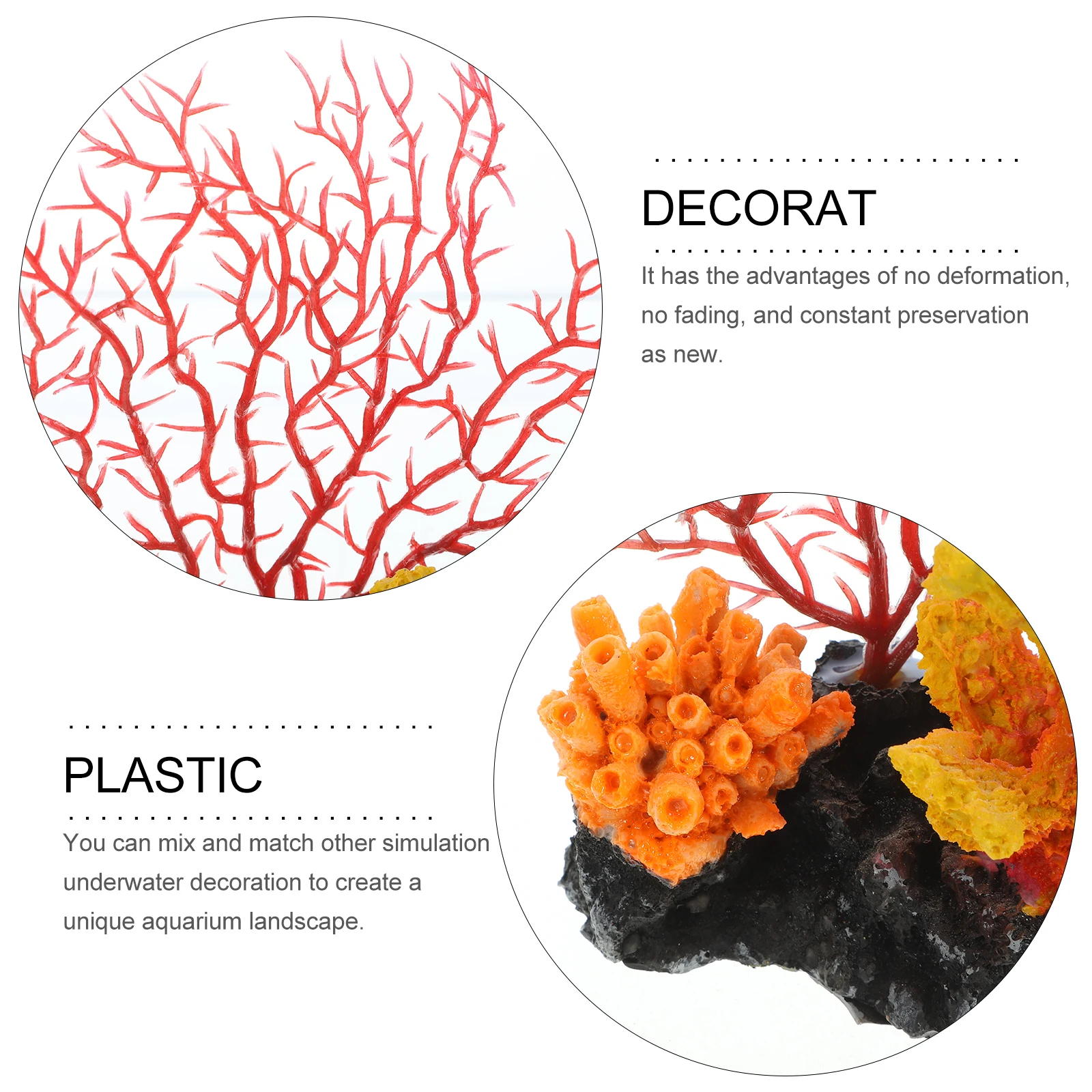 

Simulation Decor Fish Aquarium Artificial Coral Ornament Small Lightweight Non-Fading Betta Turtle Tank Accessories Fake Coral