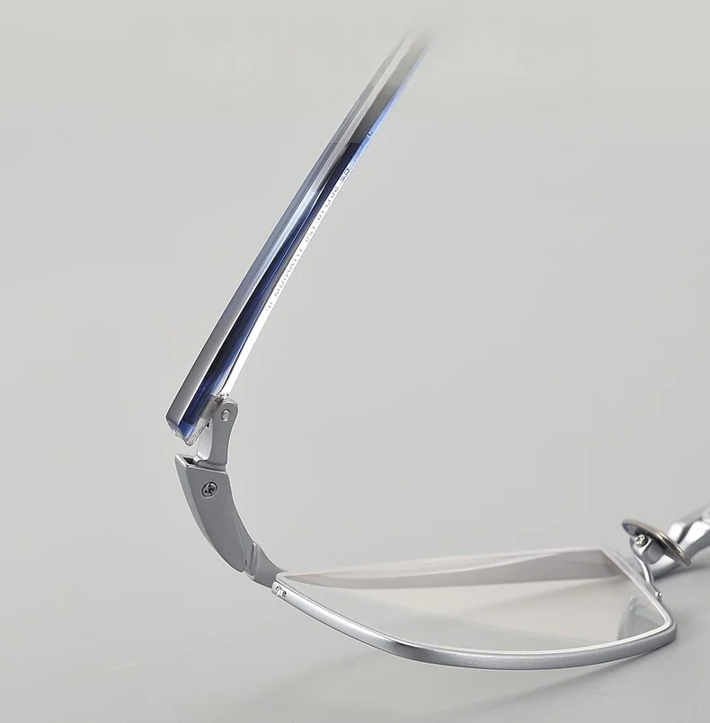 Belight Optical ญี่ปุ่นออกแบบกีฬาธุรกิจ Pure Titanium Half Rimless กรอบแว่นตาผู้ชายแว่นตา JN663